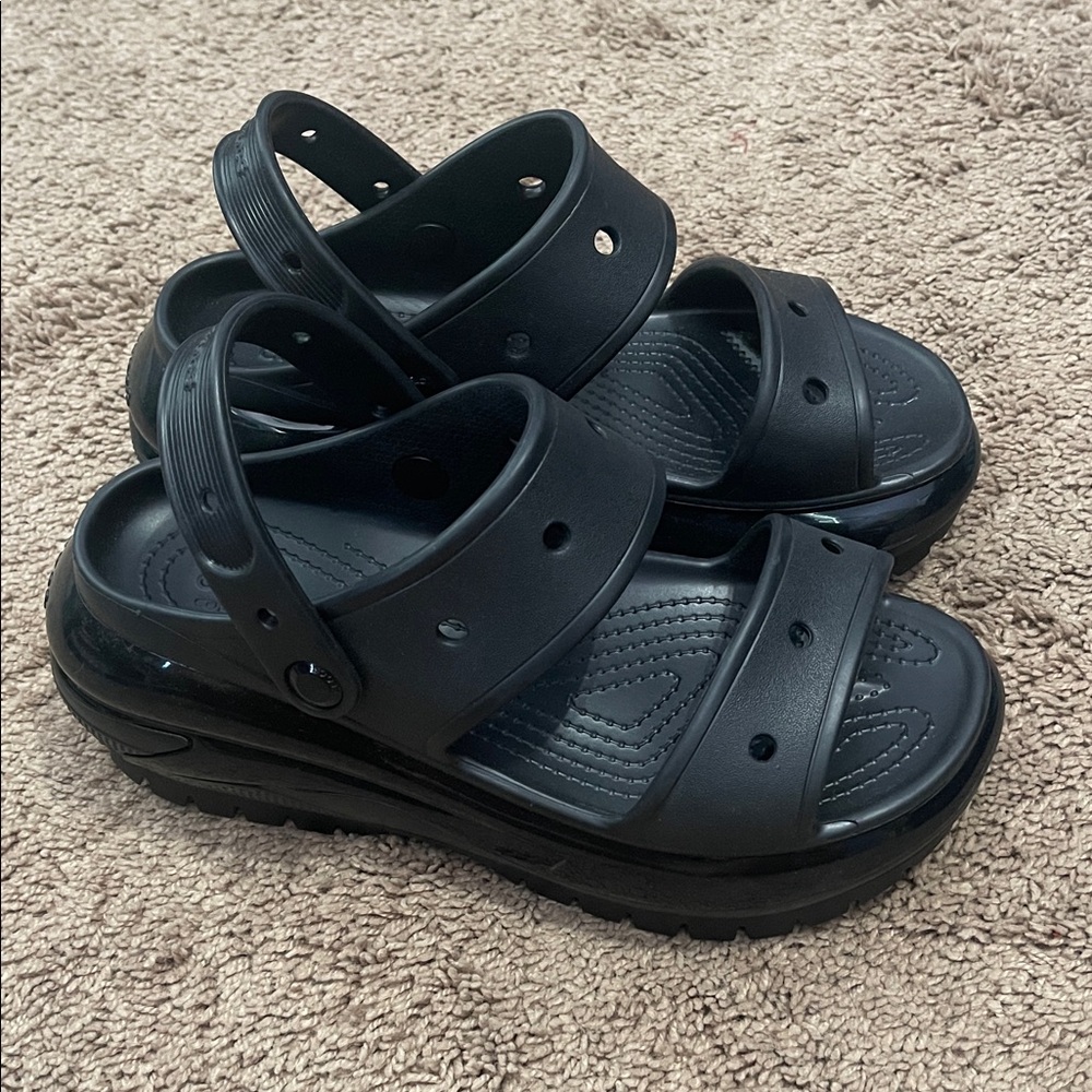 CROCS Womens Megacrush Black Sandals